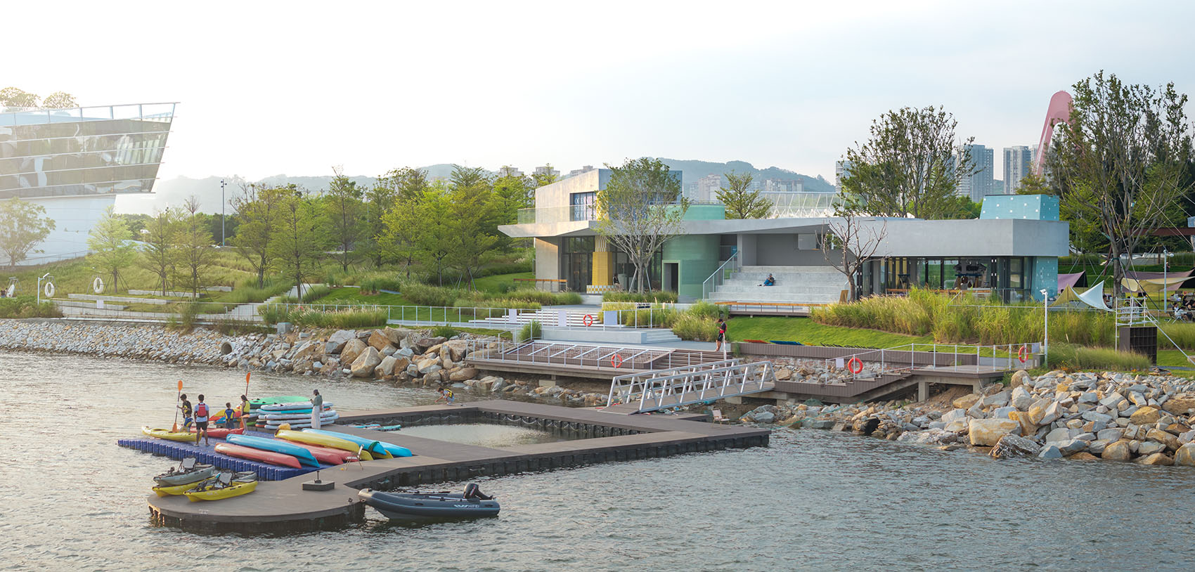 Sports Support Buildings on Double Happiness Island