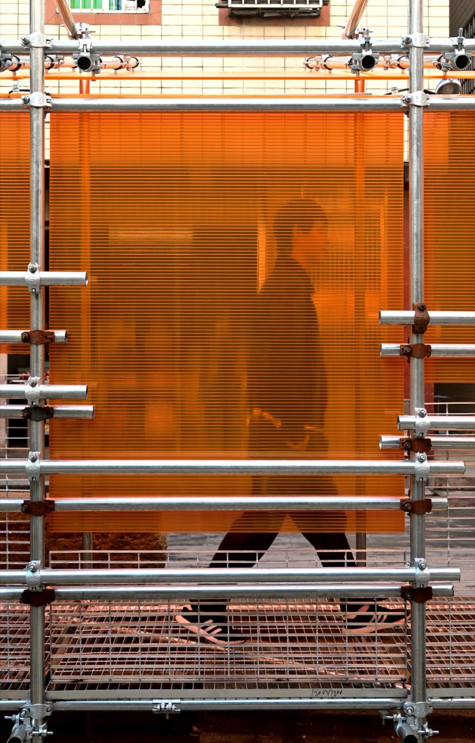 orange fence by tag