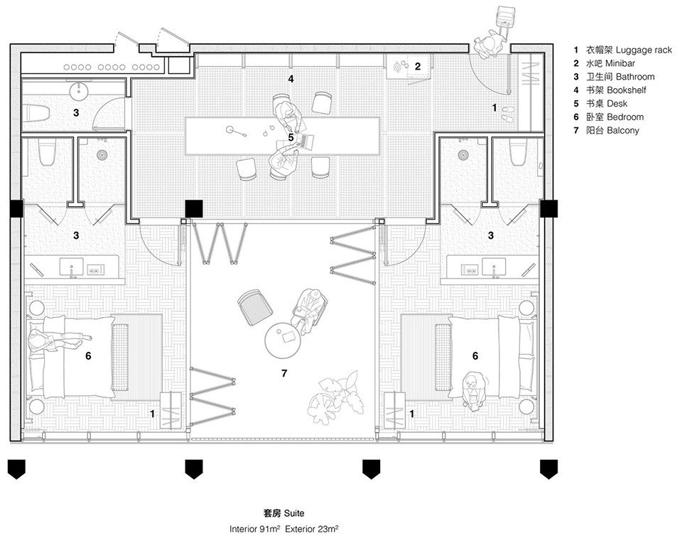 Authors Room Hotel Aranya Jiulong Lake by BLUE Architecture Studio