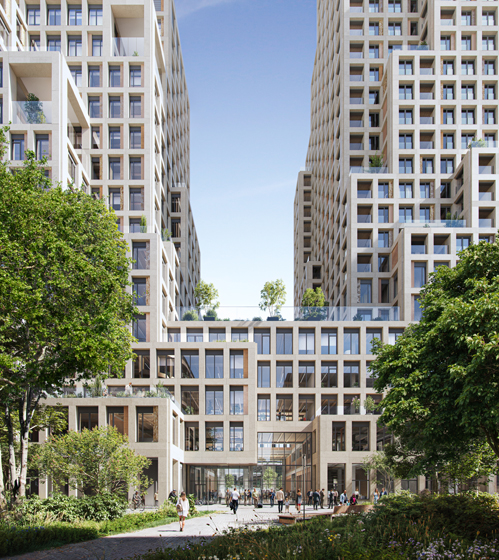 tour taxis dual tower by mvrdv