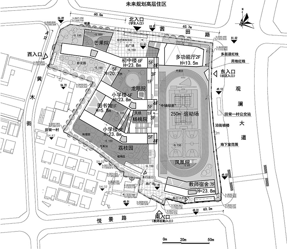 Design of Shenzhen Longhua Foreign Languages School