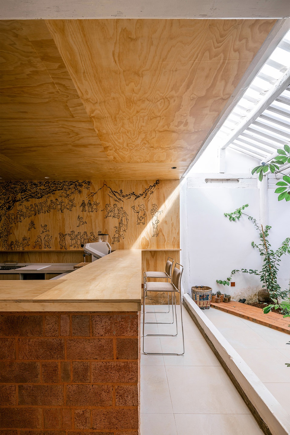 vigorous blooms courtyard by edge architects