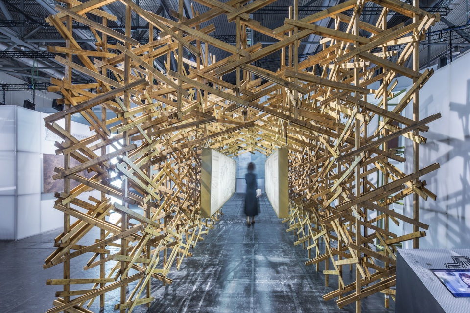 the cloud installation design of springtime along the river china by mat office