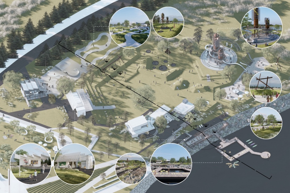 Landscape Design of the First Opening Area of the Double Happiness Island Sports Cluster by Yudao Studio