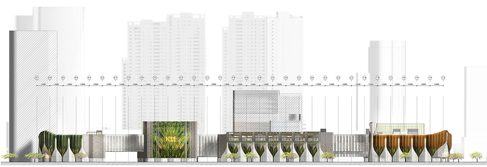 the park k11 facade design by lead