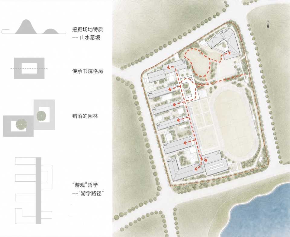 a journey through the mountains changsha nanya meixi lake high school by cmie luo jin studio