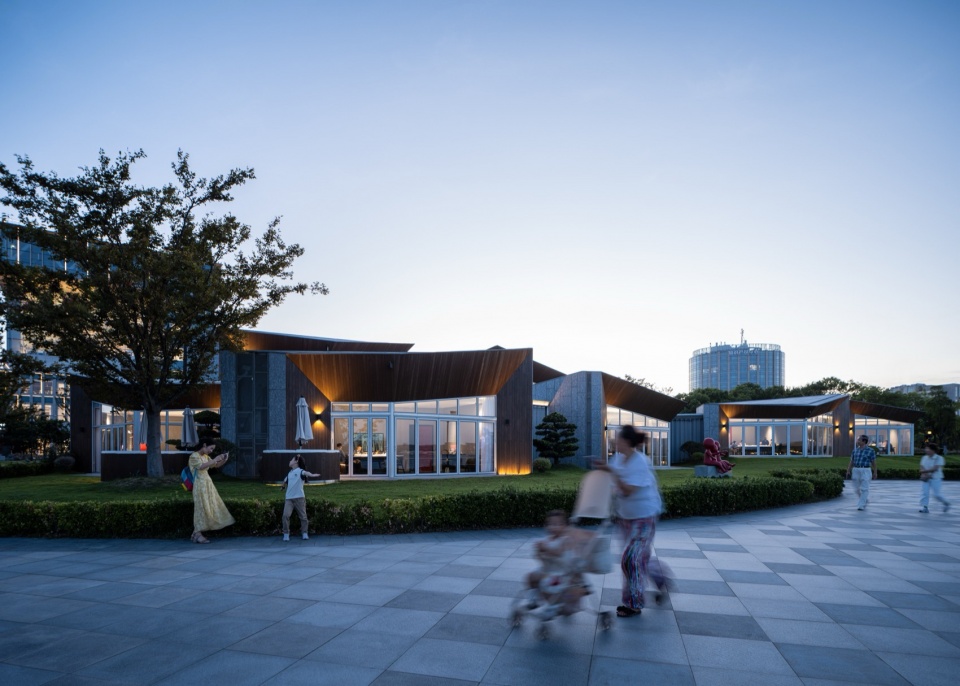 Clustered Rocks Court Floating Leaf Pavilion Pudong Shanghai by Atelier Z