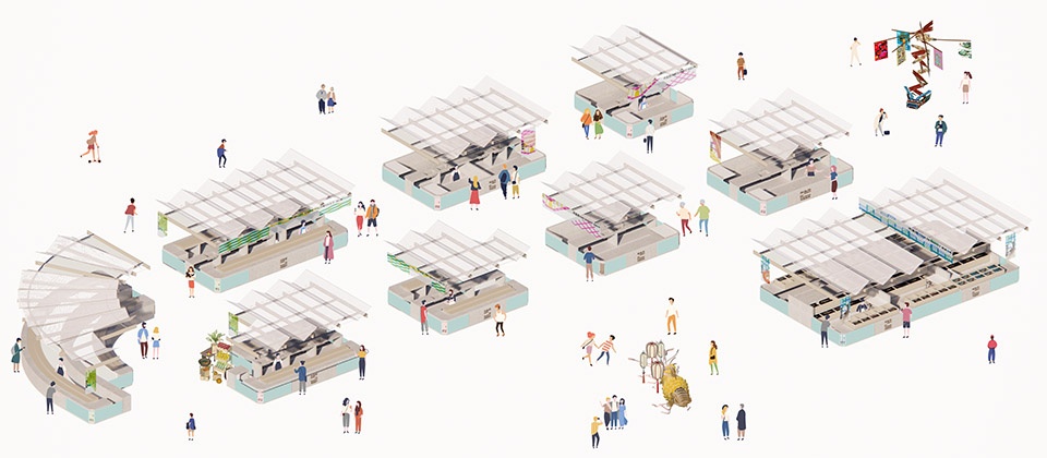 park in market by office canopy of architecture ocoa