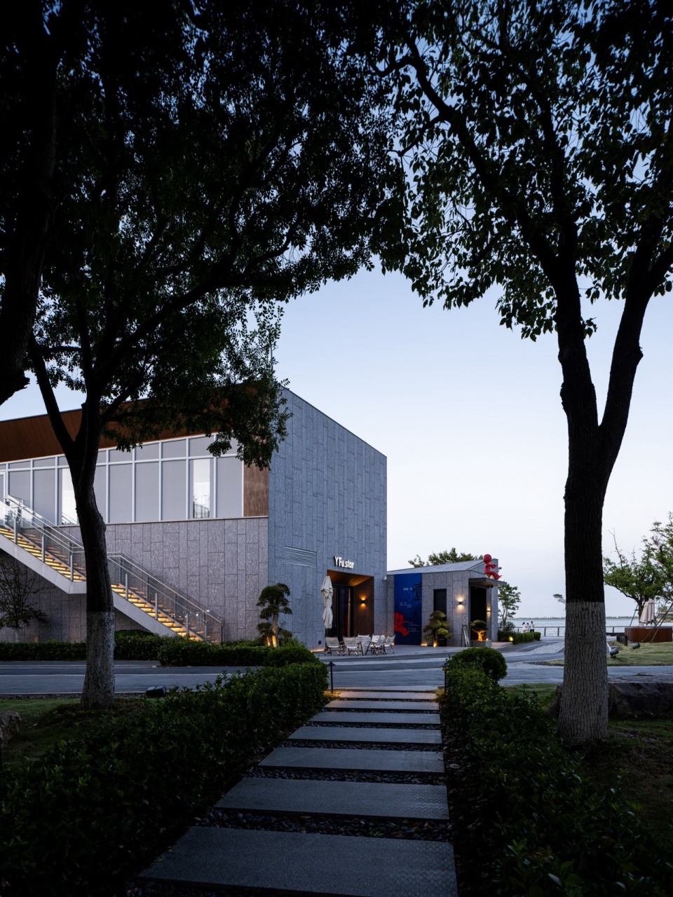 Clustered Rocks Court Floating Leaf Pavilion Pudong Shanghai by Atelier Z