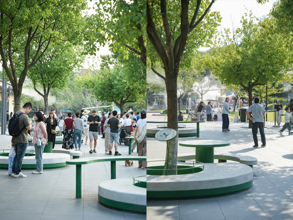 spatial renewal and scene stitching of birland food court by hangzhou parallect design x atelier diving bell