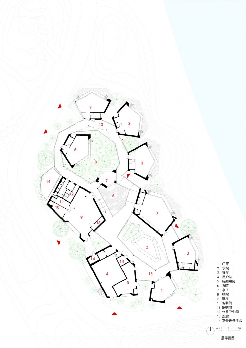 Clustered Rocks Court Floating Leaf Pavilion Pudong Shanghai by Atelier Z