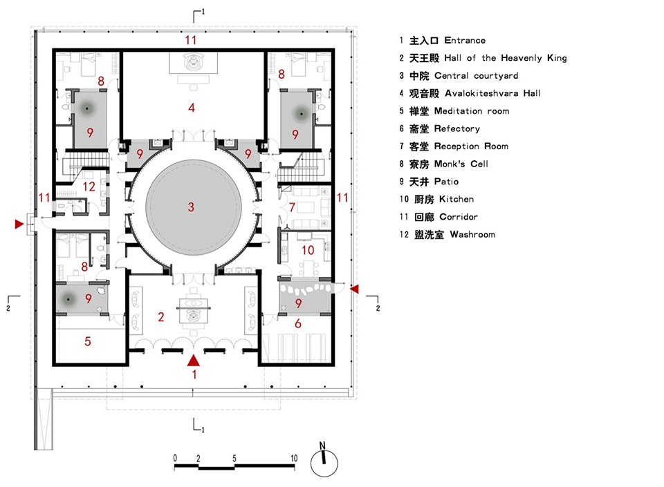 Design of Guanyin Monastery Yangzhou Jiangsu by Shanghai Shanxiang Architectural Design
