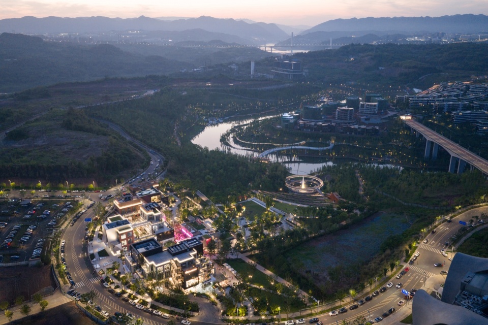 Green Heart Park Commercial Destination at Lux River Sanctuary Chongqing by Z T STUDIO