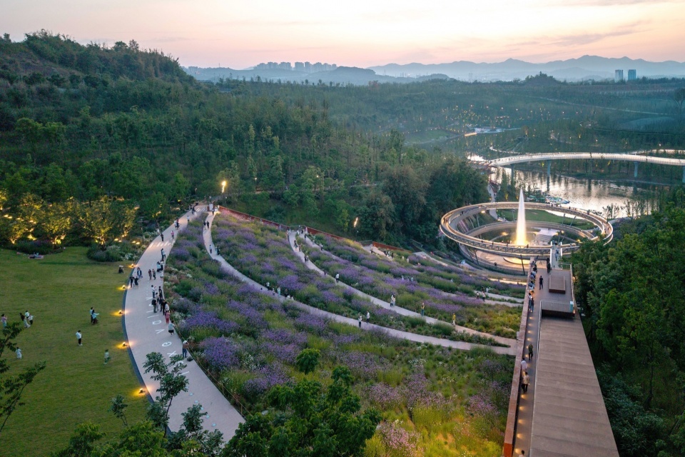 Green Heart Park Commercial Destination at Lux River Sanctuary Chongqing by Z T STUDIO