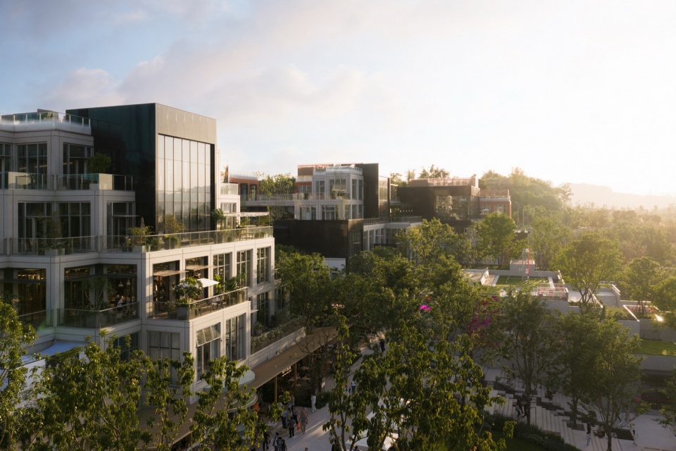 Green Heart Commercial Complex A4X Art Center by E Plus Design