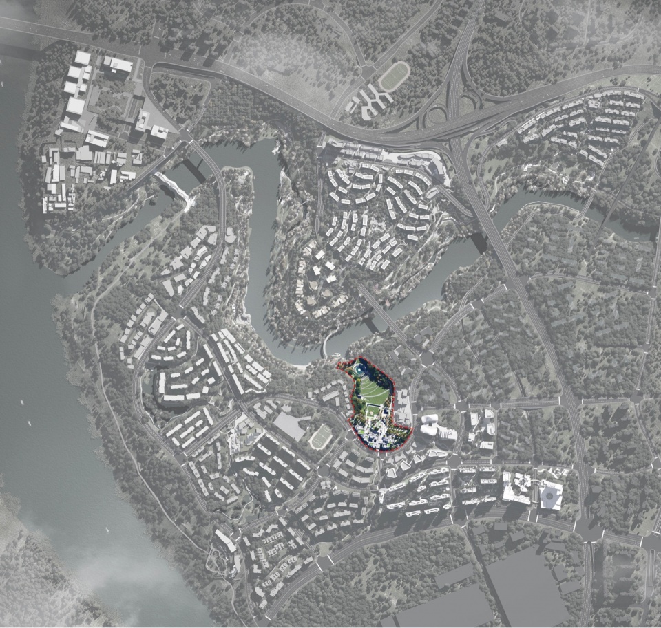 Green Heart Park Commercial Destination at Lux River Sanctuary Chongqing by Z T STUDIO