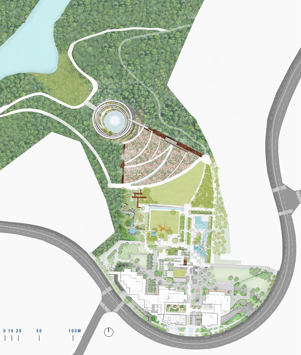 Green Heart Park Commercial Destination at Lux River Sanctuary Chongqing by Z T STUDIO