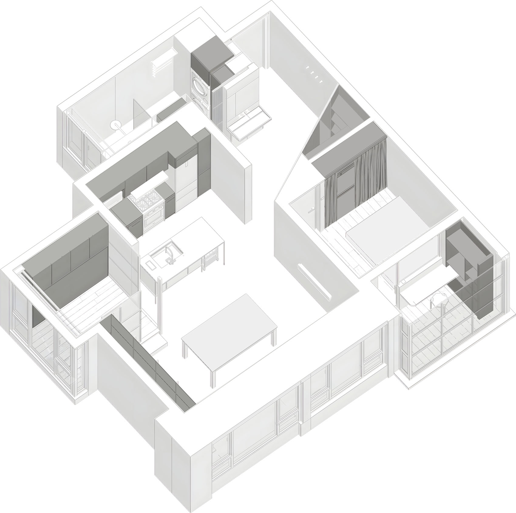 69 m2 Apartment Renovation by FUYUDI STUDIO