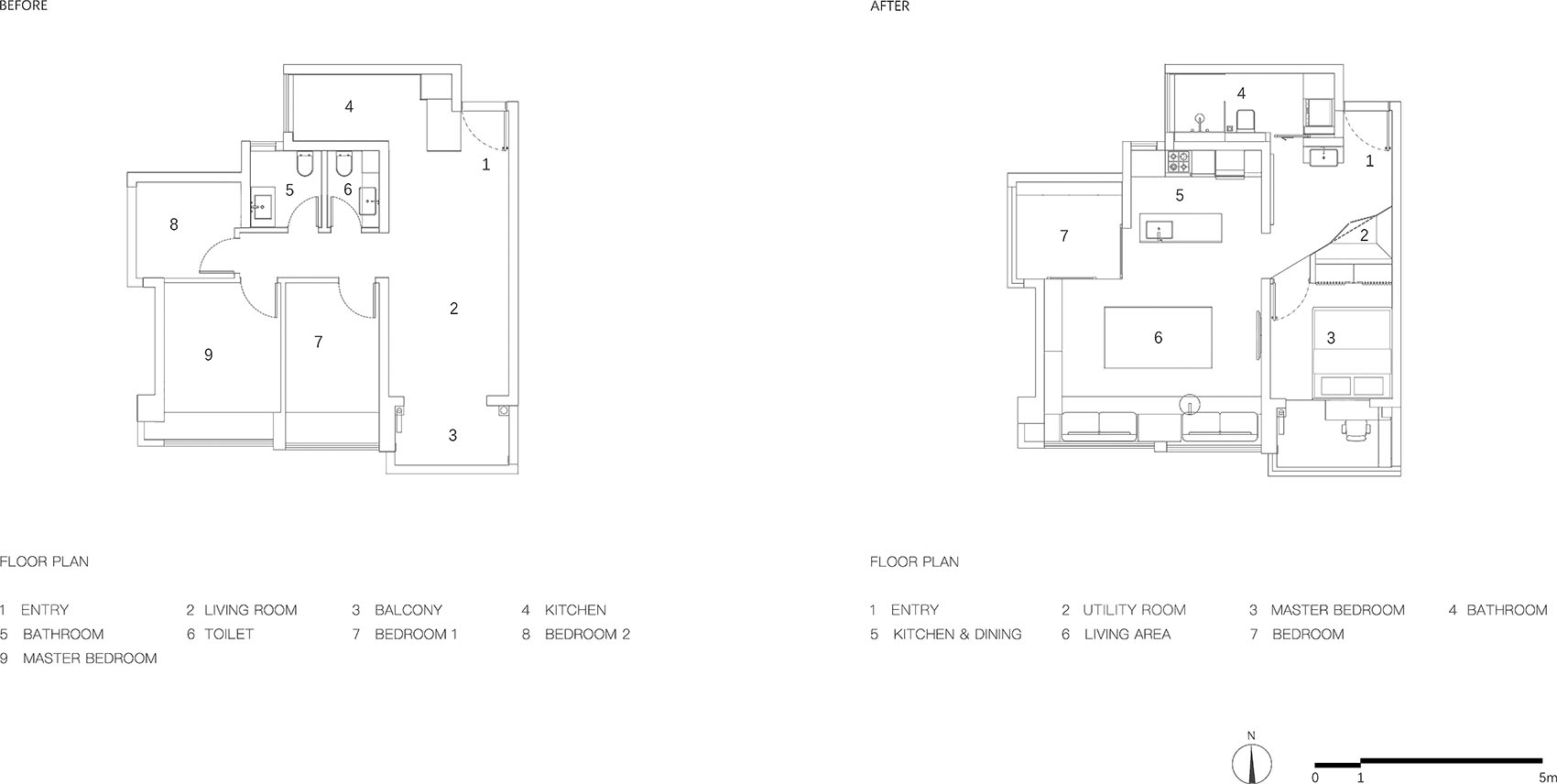 69 m2 Apartment Renovation by FUYUDI STUDIO