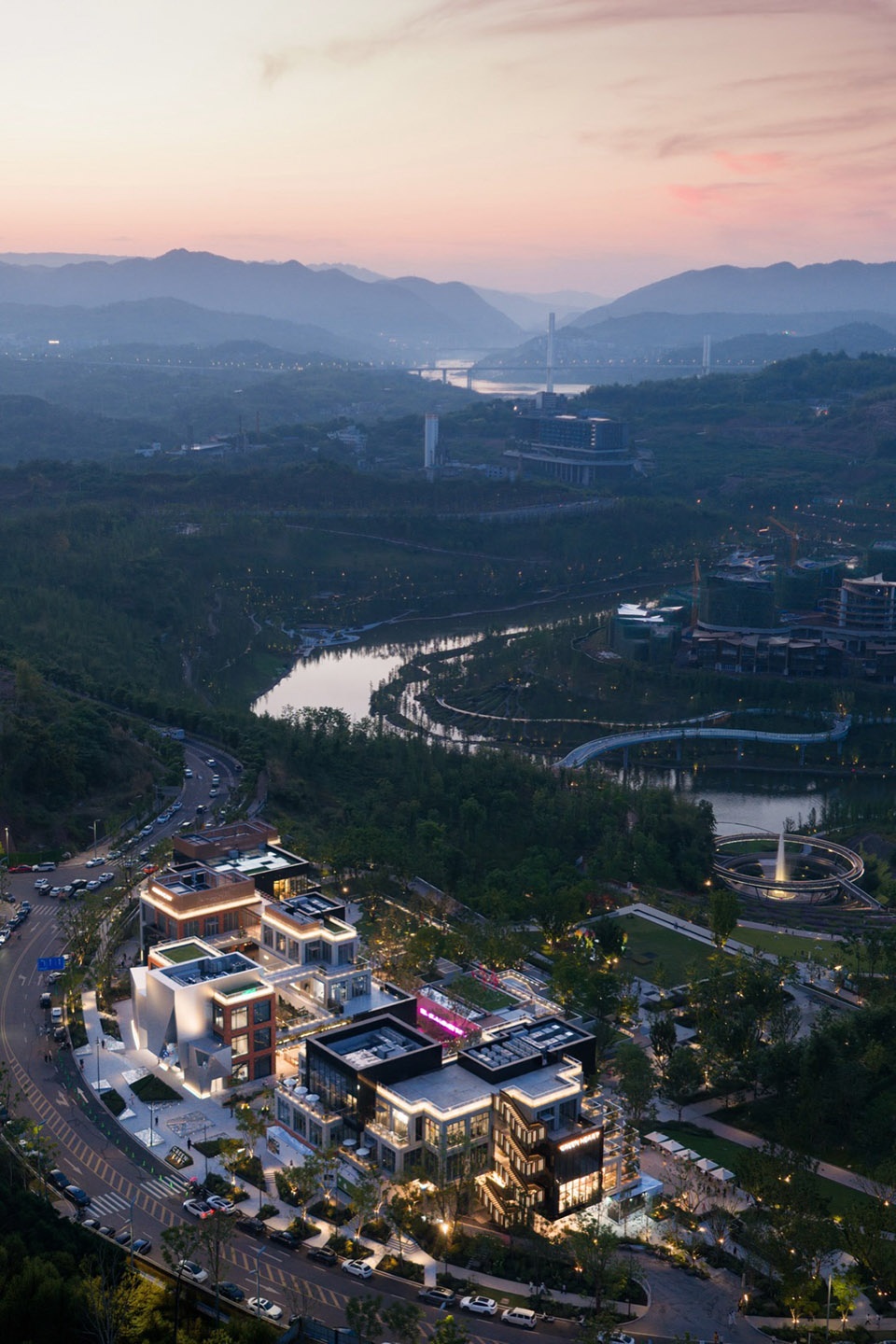 Green Heart Commercial Complex A4X Art Center by E Plus Design