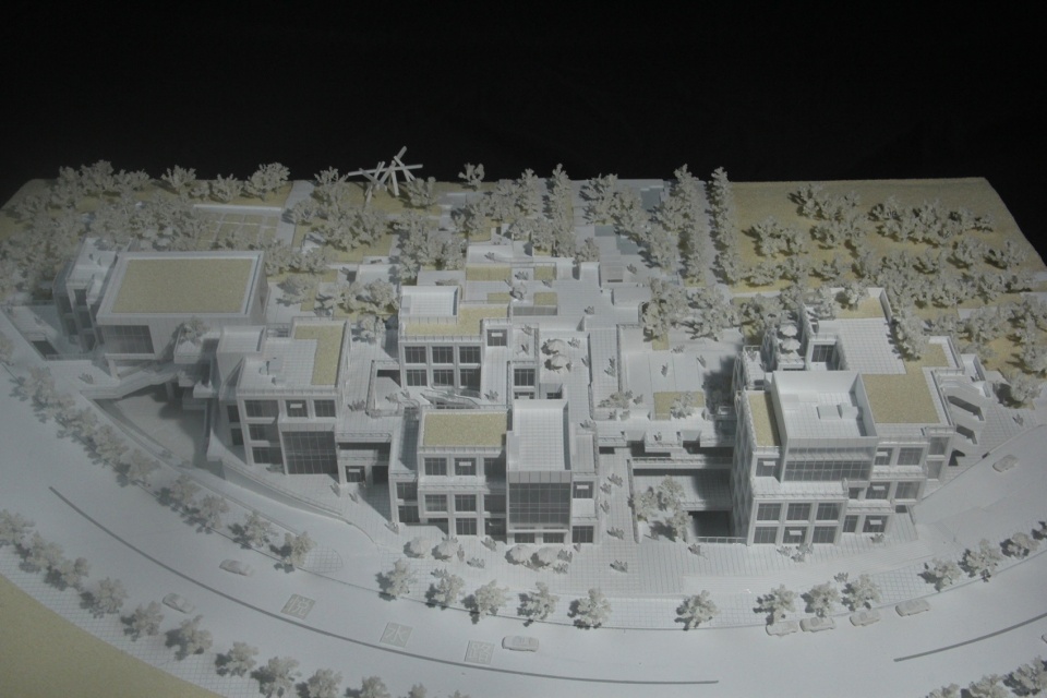 Green Heart Commercial Complex A4X Art Center by E Plus Design